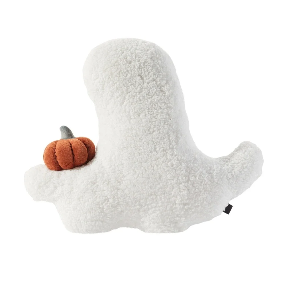 My Texas House Ghost with Pumpkin Shaped Pillow,‎ White - Halloween